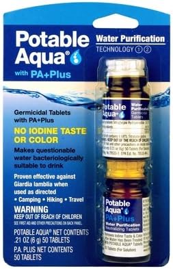 Potable Aqua Water Purification Tablets with PA Plus (Pack of 2)