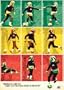 Bob Marley (Playing Soccer) Red, Yellow & Green Poster Poster Print, 36x12