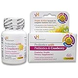 vH essentials Probiotics with Prebiotics and Cranberry Feminine Health Supplement, 60 Count