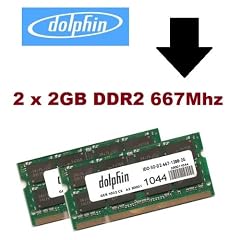 Dolphin / Hynix 4GB 2x 2GB 667Mhz 667 Pc-5300 Ram SoDimm Memory Speicher f�r DDR2 Notebook und Laptop Systeme Asus / Acer / Fujitsu / Dell / Medion 4096Mb