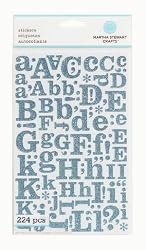 Martha Stewart Crafts Large Glitter Alphabet, Blue