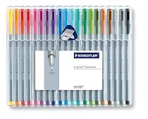 Staedtler Triplus Fineliner Pens, 20 Pack, Assorted Colours