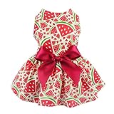 Fitwarm Sweetie Watermelon Pet Clothes for Dog Dress Sundress Shirts - Red - Small