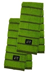 Black Overweave Kitchen Towel (Lime Green, 2-Pack)