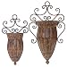 Tuscan Iron Scroll Wall Pockets - Set of 2