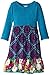 Youngland Girls' Sweater Knit Pop-Over Dress with Border Print Skirt