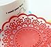 6x Sweet retro translucent crocheted lace coasters silicone pad insulation coasters