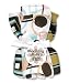 Trend Lab Cocoa Dots Blooming Bouquet Burp Cloths, Set of 4