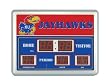 Kansas Jayhawks Scoreboard Clock Thermometer 14"x19" ScoreBoard/Clock/Therm-U of Kansas - NCAA Colle