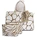 Giraffe and Zebra Print Canvas Handbag Set