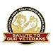 PinMart Salute Our Veterans Man and Woman Pin – Patriotic American Lapel or Hat Pin – Proud to be Retired Army, Navy, Air Force or Marine Corps – Gold Plated Enamel with Secure Clutch Back – 1 Piece