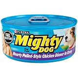 Mighty Dog Hearty Pulled-Style Chicken Dinner In Gravy, 5.5-Ounce Cans (Pack of 24)