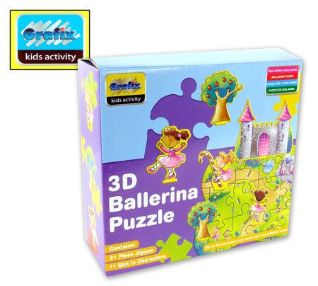 Childrens Toyshop  Toys : 21 Piece 3D Jigsaw Puzzle ~ Ballerina