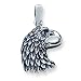 Sterling Silver Antiqued Eagle Head Pendant with 20 inch Sterling Silver Chain
