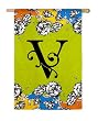 Gablecrest Monogram Silk Reflections Regular Size Flag - V Gablecrest Monogram Silk Reflections Regular Size Flag - V