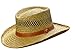 Dorfman Pacific Mens Rush Straw Lightweight Casual Wide Brim Gambler Hat, Straw