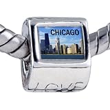 Pugster Pandora Style Bead Chicago Photo Love European Charm Bead Fits Pandora Bracelet