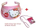 Hello Kitty Sun Visor and Neck Pouch Set. Age 3+