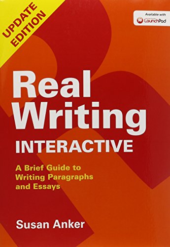real writing interactive a brief guide to writing paragraphs and essays