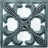 Old Dutch Fleur de Lis Square Antique Pewter Trivet