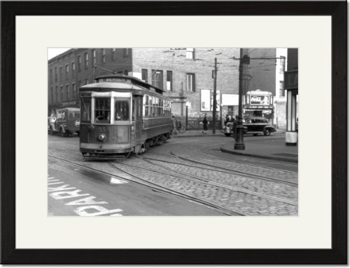 Black Framed/Matted Print 17x23, Bergen and Smith Streets