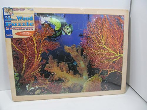 Wood Tuff 25 Piece Wood Puzzle in a Wooden Tray Undersea Scene