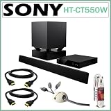 Sony HT-CT550W 3D Sound Bar Home Theater System with Wireless Subwoofer + Accessory Kit