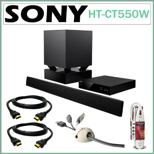 Sony HT-CT550W 3D Sound Bar Home Theater System with Wireless Subwoofer + Accessory Kit