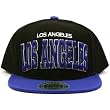 Men's Los Angeles 2 Tone Snapback Adjustable Baseball Ball Cap Hat Black Blue