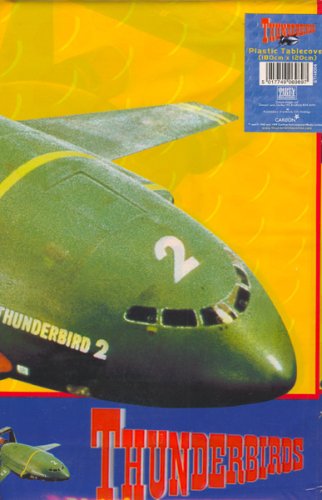 Thunderbirds Plastic Party Table Cover (TB1, TB2, TB3 Vehicle and Character Design) 180cm x 120cm (Table Cloth)