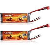 Floureon 2 Packs 3s 11.1V 3000mAh 30C Lipo Battery with Dean-Style T Connector for RC Airplane Helicopter Car Truck Boat