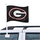 Georgia Bulldogs Black Car Flag