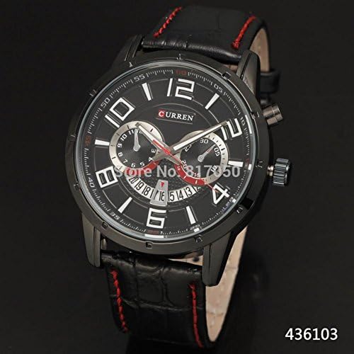 SunShine Day New 2015 Fashion Calendar Dials Curren Classic Genuine Leather Strap Male Men Clock Wrist Dress Quartz Watch 4361