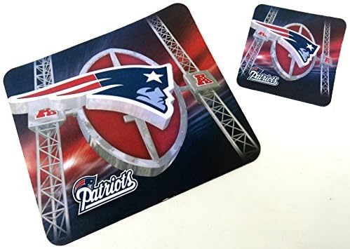 New England Patriots, NFL , Fabric Mouse Pad, and Coaster, Computer, Electronic Set