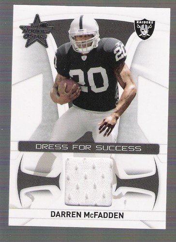 DARREN MCFADDEN 2008 Leaf Rookies & Stars Dress For Success JERSEY RC Rookie Card #003 of 250 Made! Oakland Raiders Football