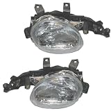 95-99 Dodge Plymouth Neon Headlights Headlamps Head Lights Lamps Pair Set by Aftermarket