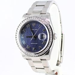Custom Rolex DateJust 116200 Diamond 2.04ct Men's 36mm Watch