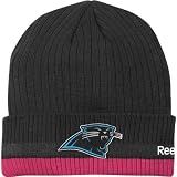 Reebok Carolina Panthers 2010 Breast Cancer Awareness Sideline Cuffed Knit Hat One Size Fits All
