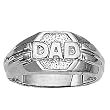 Platinum Man's "DAD" Ring