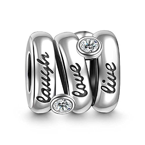 Soufeel Live Laugh Love Charm 925 Sterling Silver Black Friday