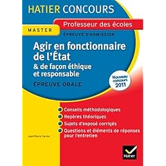 Hatier Concours - Agir en fonctionnaire de l'Etat et de fa�on �thique et responsable