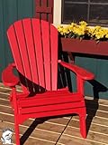 IMAGE OF PHAT TOMMY Folding Recycled Poly-Wood Adirondack Patio Chair-Merlot