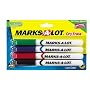Avery� Marks-A-Lot Dry Erase Markers, Green, Blue, Red and Black, Pack of 4 (24459)