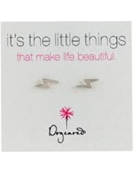 Dogeared "Its the Little Things" Sterling Silver Bolt Post Earrings