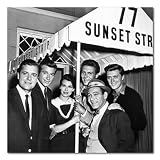 77 Sunset Strip B&W Matte Photograph - 12x12 Inches (Efrem Zimbalist Jr. Richard Long)