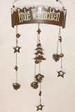 Produkt-Bild: T&Uuml;RSCHILD FROHE WEIHNACHTEN TANNENBAUM EISEN SCHILD ROSTBRAUN