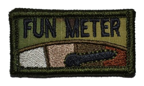 Fun Meter is Pegged 1x2 Military Patch / Morale Patch - Multicam