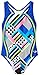 Speedo Big Girls' Poptical Stripes Sport Splice One Piece Swimsuit