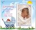 New Baby Girl Personalized Birth Announcement Keepsake Picture Frame Gift - Carriage