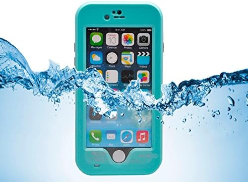Engadget Zone ***January 5th Model UPDATE*** Waterproof Shockproof Dirtproof Snowproof Triple Layer Kick-Stand Armor Case Cover For iPhone 6 4.7" (Light Blue)